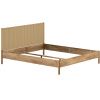 Dubová postel Vipack Olive 180 x 200 cm s vyplétaným čelem