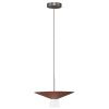 Hnědé závěsné LED světlo Nova Luce Baris 38 cm