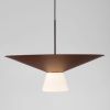 Hnědé závěsné LED světlo Nova Luce Baris 38 cm -fv-interier-25