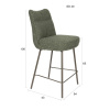 Zelená čalouněná barová židle Jacques 65 cm