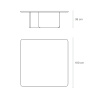 Černý dřevěný konferenční stolek Teulat Arq 100 x 100 cm