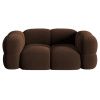 Hnědá sametová dvoumístná pohovka Cosmopolitan Design Loretto 180 cm