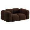 Hnědá sametová dvoumístná pohovka Cosmopolitan Design Loretto 180 cm