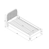 Dobová postel Vipack Olive 90 x 200 cm s ratanovým čelem