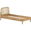Dobová postel Vipack Olive 90 x 200 cm s ratanovým čelem