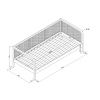 Dobová postel Vipack Olive 90 x 200 cm s ratanovou zábranou