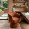 Oranžové čalouněné otočné lounge křeslo Charina -fv-interier-25