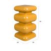 Žlutý kovový odkládací stolek STUBBY 49 cm