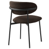 Hnědá bouclé jídelní židle Micadoni Nina