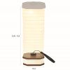 Bílá nabíjecí stolní LED lampa CAKE
