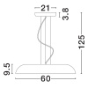 Bílé kovové závěsné LED světlo Nova Luce Felicia 60 cm