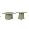 Zelený set dvou zahradních stolků Bizzotto Bryan 70/90 cm