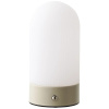Béžová kovová nabíjecí stolní LED lampa Shifo 18 cm