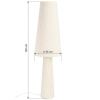 Bílá bouclé stojací lampa Bizzotto Radha 120 cm