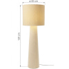 Bílá bouclé stojací lampa Bizzotto Radha 130 cm