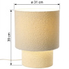 Bílá bouclé stolní lampa Bizzotto Radha