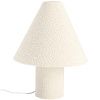 Bílá bouclé stolní lampa Bizzotto Radha
