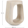 Dřevěný odkládací stolek Bizzotto Lopez Ø33 cm