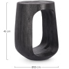 Černý dřevěný odkládací stolek Bizzotto Lopez Ø33 cm