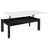Černobílý keramický rozkládací konferenční stolek Roland 120 x 60 cm