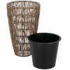 Set tří zahradních květináčů z umělého ratanu Bizzotto Ayun Ø26/30/36 cm