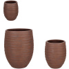 Set tří keramických zahradních květináčů Bizzotto Strips Ø25/36/49 cm