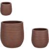 Set tří keramických zahradních květináčů Bizzotto Strips Ø22/32/44 cm