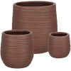 Set tří keramických zahradních květináčů Bizzotto Strips Ø22/32/44 cm