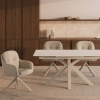Béžová otočná židle Silvi s béžovou -fv-interier-25 podnoží