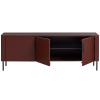 Červený dřevěný TV stolek Gunnar 154 x 44 cm