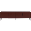 Červený dřevěný TV stolek Gunnar 200 x 44 cm