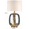 Skleněná stolní lampa Richmond Ember 71 cm