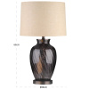 Skleněná stolní lampa Richmond Rowan 65 cm