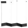 Černé kovové závěsné LED světlo Nova Luce Flusso 124 cm