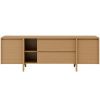 Dubový TV stolek Pacific 180 x 43 cm se zásuvkami
