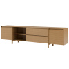 Dubový TV stolek Pacific 240 x 43 cm se zásuvkami