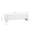 TV stolek Sydney 160 x 42 cm s dubovým dekorem