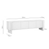TV stolek Sydney 203 x 42 cm s dubovým dekorem