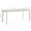 Krémový zahradní stůl Bizzotto Alcora 180 x 90 cm s keramickou deskou