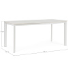 Bílý zahradní stůl Bizzotto Alcora 180 x 90 cm s keramickou deskou