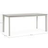 Světle šedý zahradní stůl Bizzotto Alcora 180 x 90 cm s keramickou deskou