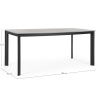 Tmavě šedý zahradní stůl Bizzotto Alcora 180 x 90 cm s keramickou deskou