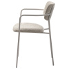 Krémová bouclé jídelní židle Unique Furniture Zama