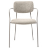 Krémová bouclé jídelní židle Unique Furniture Zama