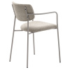 Krémová bouclé jídelní židle Unique Furniture Zama
