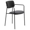 Tmavě šedá bouclé jídelní židle Unique Furniture Zama
