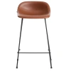 Koňakově hnědá koženková barová židle Kave Home Zahara 65 cm II.