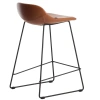 Koňakově hnědá koženková barová židle Kave Home Zahara 65 cm II.
