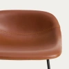 Koňakově hnědá koženková barová židle Kave Home Zahara 65 cm II. -fv-interier-25