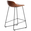 Koňakově hnědá koženková barová židle Kave Home Zahara 76 cm II.